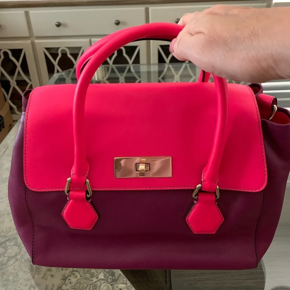 NWOT Kate Spade New York Moody Catherine Street Joanie Plum/Barbie Pink Satchel